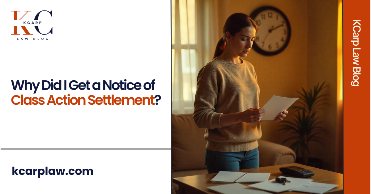 Why Did I Get a Notice of Class Action Settlement?